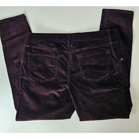 Isabel Maternity Burgundy Skinny Corduroy Pants - Picture 4 of 9